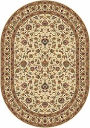 0.8*1.4 5471 Cream oval Buhara - фото 3889